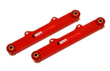 BMR 10-15 5th Gen Camaro Rear Non-Adj. Toe Rods (Polyurethane) - Red