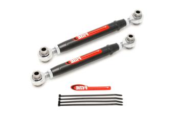 BMR 10-15 5th Gen Camaro Rear Adj. Rod Ends Toe Rods - Black Hammertone