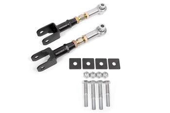 BMR 15-17 S550 Mustang Rear On-Car Adj. Rod Ends Toe Rods - Black Hammertone