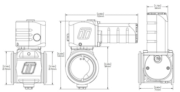 eBG50 Electronic BoostGate 50 Charge Air Valve