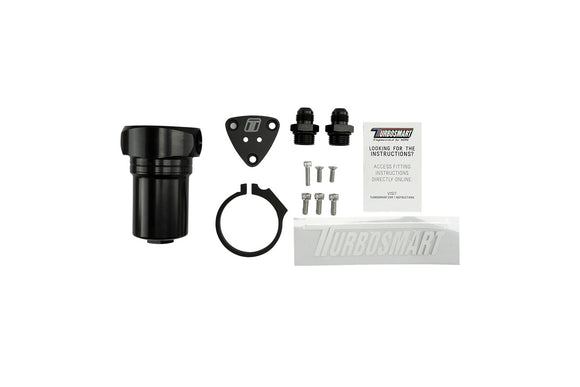 Turbosmart 10um 6AN Fuel Filter Canister - Black
