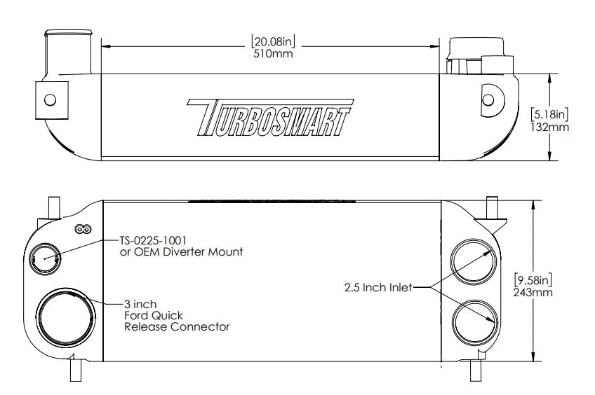 Turbosmart Ford F-150 2.7L/3.5L Ecoboost Performance Intercooler - Silver - 0