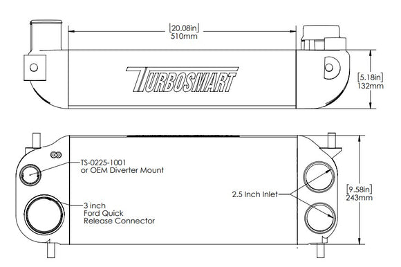 Turbosmart Ford F-150 2.7L/3.5L Ecoboost Performance Intercooler - Black