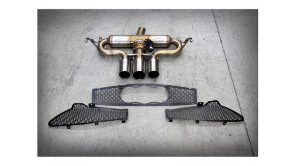 TUBI 4C THREE CENTRAL TIPS EXHAUST SYSTEM WITH EXCU AND GRIDS