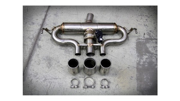 TUBI 4C THREE CENTRAL TIPS EXHAUST SYSTEM WITH EXCU AND GRIDS