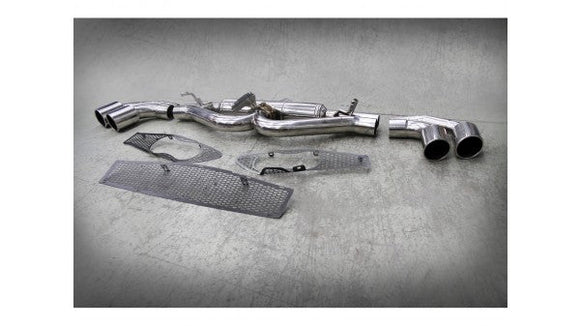 TUBI 4C QUAD TIPS EXHAUST SYSTEM WITH EXCU AND GRIDS