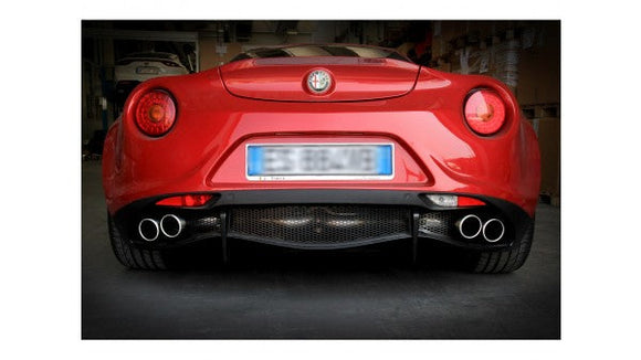 TUBI 4C QUAD TIPS EXHAUST SYSTEM WITH EXCU AND GRIDS
