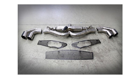 TUBI 4C QUAD TIPS EXHAUST SYSTEM WITH EXCU AND GRIDS