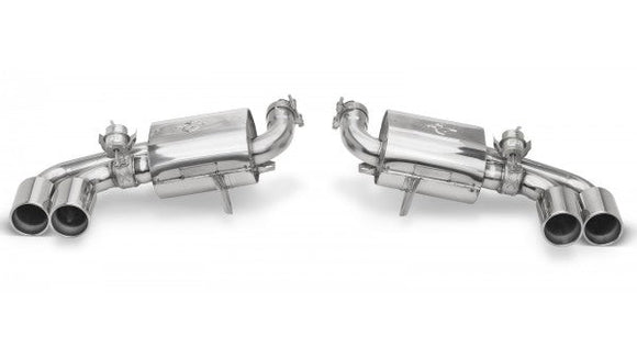 TUBI F430 DOUBLE MUFFLERS EXHAUST KIT w VALVE