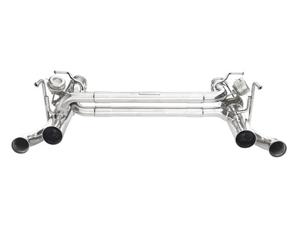 TUBI 488 GTB & SPIDER STRAIGHT PIPES 4 ENDS EXHAUST w VALVES