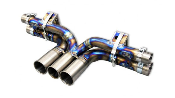 TUBI 991 GT3 CENTRAL STRAIGHT PIPES TITANIUM EXHAUST w 3 END TIPS
