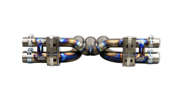 TUBI 991 GT3 CENTRAL STRAIGHT PIPES TITANIUM EXHAUST w 3 END TIPS