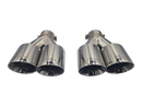 Xforce TWIN 4' ROUND ANGLE CUT DUAL WALL TIPS 2.5' INLET-1