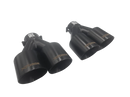 Xforce TWIN BLACK 4' ROUND ANGLE CUT DUAL WALL TIPS 3' INLET-1