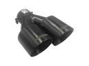 Xforce TWIN BLACK 4'ROUND ANGLE CUT DUAL WALL TIP 3'INLET LHS-1