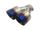 Xforce TWIN BLUE 4'ROUND ANGLE CUT DUAL WALL TIP 2.5'INLET LHS-1