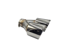 Xforce TWIN 4'ROUND ANGLE CUT DUAL WALL TIP 2.5'INLET LHS-1