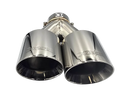 Xforce TWIN 4'ROUND ANGLE CUT DUAL WALL TIP 3'INLET LHS-1