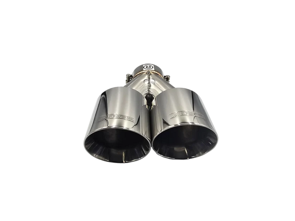 Xforce TWIN 4'ROUND ANGLE CUT DUAL WALL TIP 2.5'INLET RHS