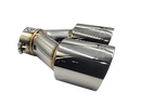 Xforce TWIN 4'ROUND ANGLE CUT DUAL WALL TIP 3'INLET RHS-1