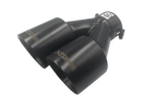 Xforce TWIN BLACK 4'ROUND ANGLE CUT DUAL WALL TIP 3'INLET RHS-1