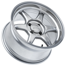 Kansei K11S Tandem 15x8in / 4x100 BP / 0mm Offset / 73.1mm Bore - Hyper Silver Wheel Machined Lip-2