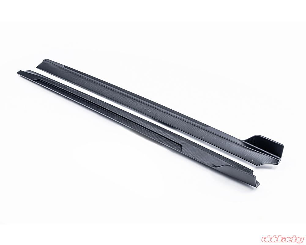 VR Aero Matte Carbon Fiber Side Skirts Tesla Model 3 2018+ - 0