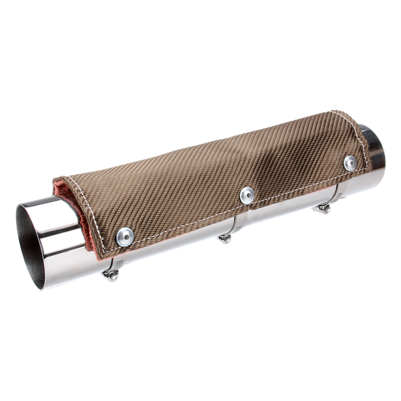 DEI Pipe Shield w/Stainless Steel Clamps - 4in x 8in - Titanium