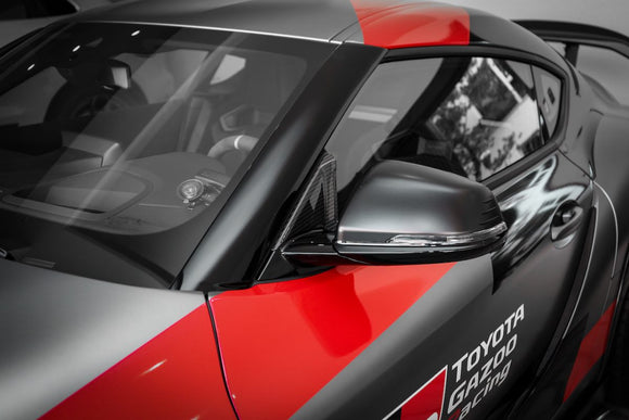 Surpa A90 windblock side mirror kit - ABS Carbon Fiber Look