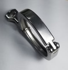 Ticon Industries 2in Stainless Steel Tri-Clover Clamp Heavy Duty Single Pin w/Silicone Gasket