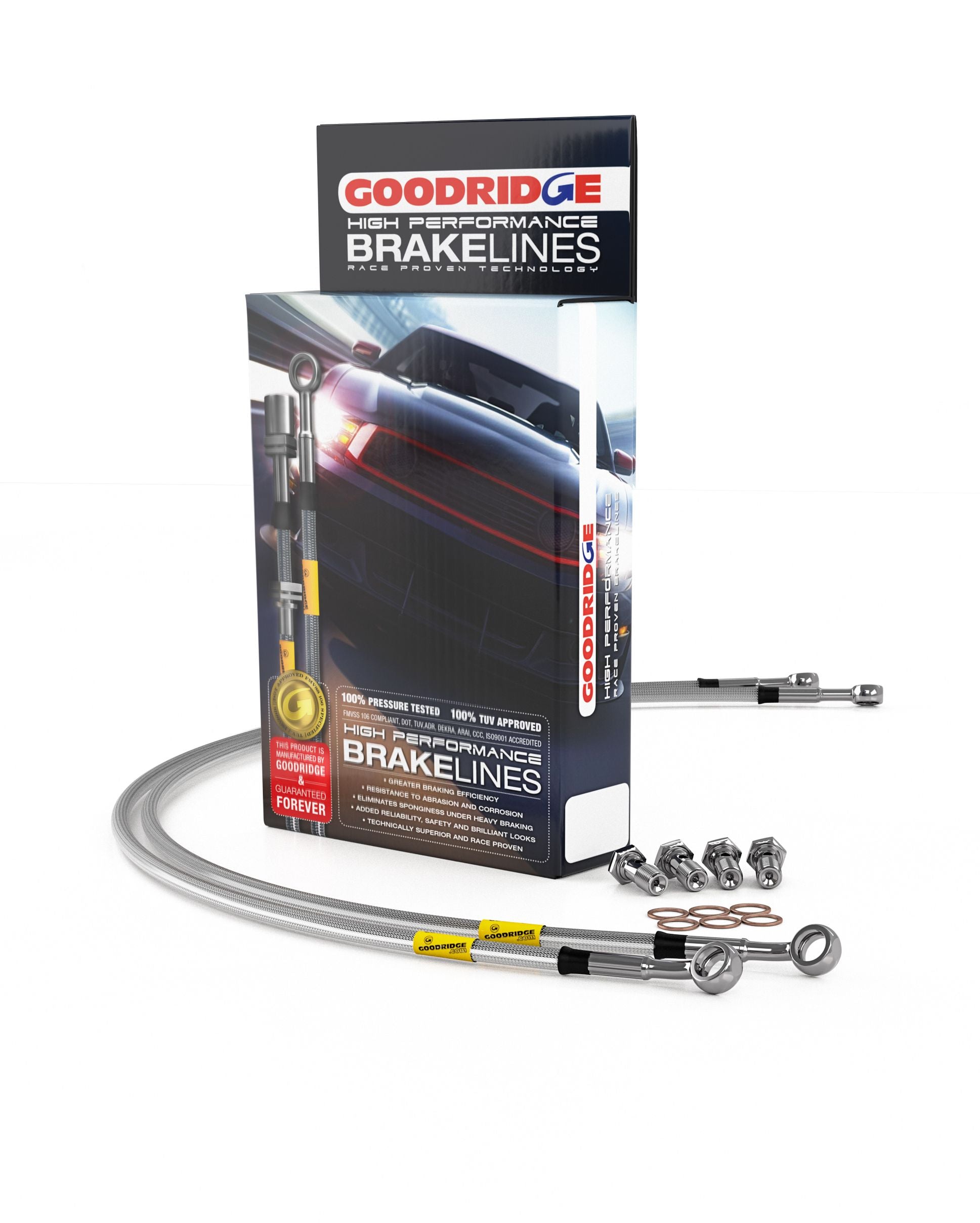 Goodridge 00-02 Dodge Durango 4WD 4in Extended Line SS Brake Line Kit