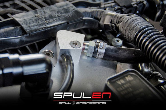 Spulen 1.8T and 2.0TSI Billet Spherical Catch Can Kit V2 - Black