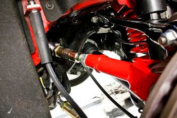 BMR 16-17 6th Gen Camaro Upper Trailing Arms w/ On-Car Adj. Rod Ends - Red