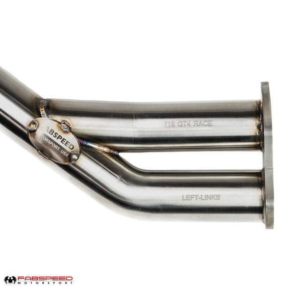 Fabspeed Porsche 718 GT4 / GTS / Spyder Over Axle Link Pipes (2020+)