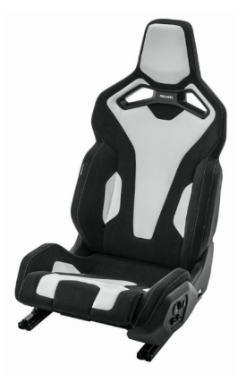 Recaro Sport C 3 Door Right Hand Seat - White Leather/Dinamica Black(w/ Heat)