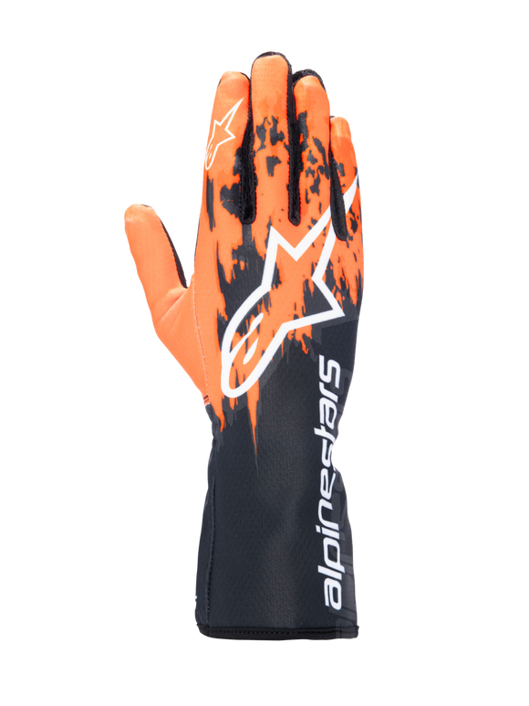 ALPINESTARS TECH-1 K V3 GLOVES - BLACK ORANGE WHITE - 2XL (3551724-134-2XL)