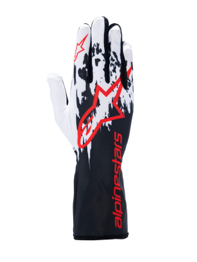 ALPINESTARS TECH-1 K V3 GLOVES - BLACK WHITE RED - XL (3551724-123-XL)