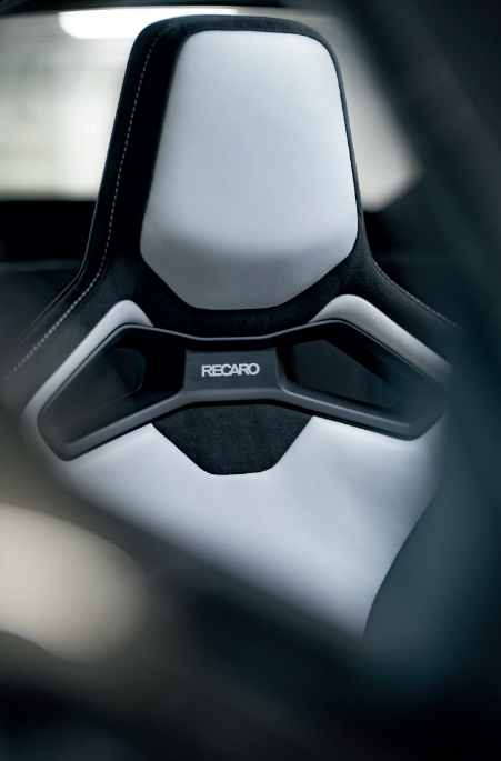 Recaro Sport C 5 Door Right Hand Seat - White Leather/Dinamica Black(w/ Heat) - 0