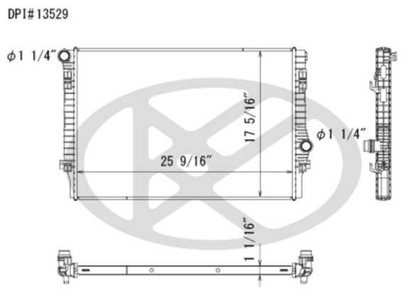 Audi VW Radiator - Koyo 5Q0121251GN