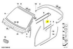 BMW Channel CoverExteriorDoor Front Left (Alu Matt) - Genuine BMW 51337164953 - 0