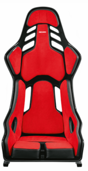 Recaro Podium GF Large/Left Hand Seat - Alcantara Red/Leather Blk