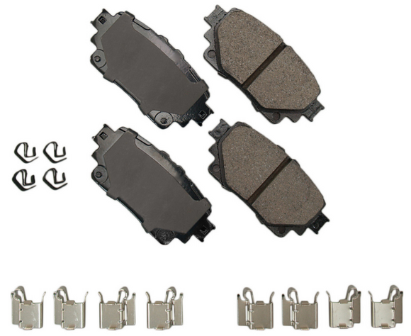AKEBONO Pro-ACT Ultra-Premium Ceramic Rear Brake Pads 2011-24 Toyota Sienna