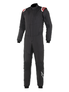 ALPINESTARS HYPERTECH SUIT BLACK RED, SIZE 54, FIA 8856-2000, 2-LAYER, CUFF-BOTTOM (3350219-13-54)