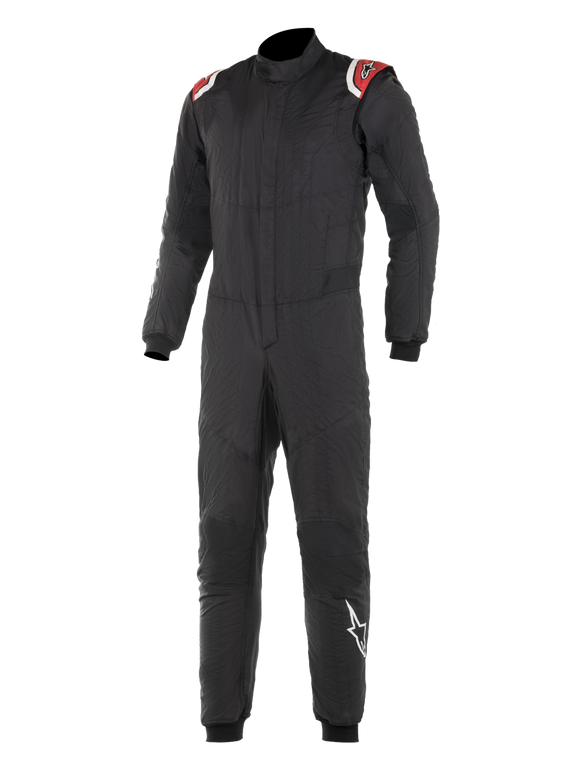 ALPINESTARS HYPERTECH SUIT BLACK RED, SIZE 54, FIA 8856-2000, 2-LAYER, CUFF-BOTTOM (3350219-13-54)