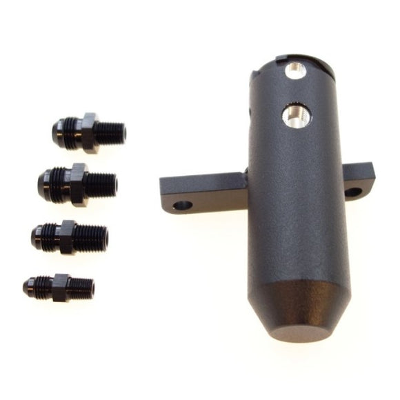 Killer B Upper Turbo Coolant Reservoir V2 Black AN Fittings for 02-07 WRX / 04+ STI