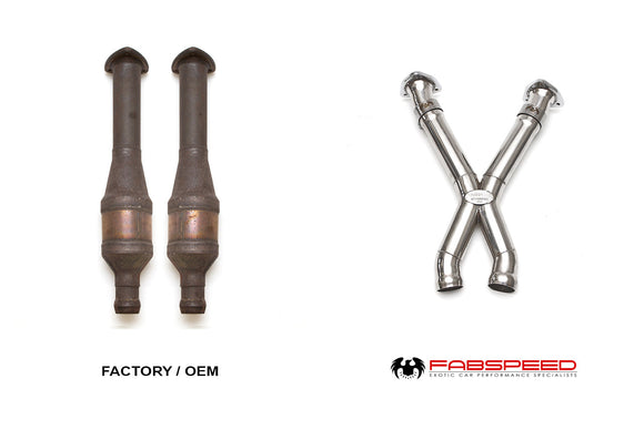 Fabspeed Aston Martin V12 Vantage Secondary Cat Bypass X-Pipe