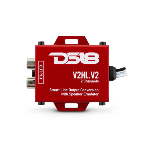 DS18 Hi/Low Converter 2-Chnl Speaker Emulator Remote Out For Adding Aftermarket Amps To Any System