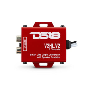 DS18 Hi/Low Converter 2-Chnl Speaker Emulator Remote Out For Adding Aftermarket Amps To Any System
