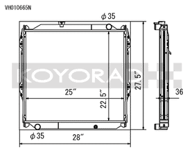 Koyo 96-02 Toyota 4Runner 2.7L / 3.4L w/ 5MT Radiator (Requires Cap PN SK-C13) - 0