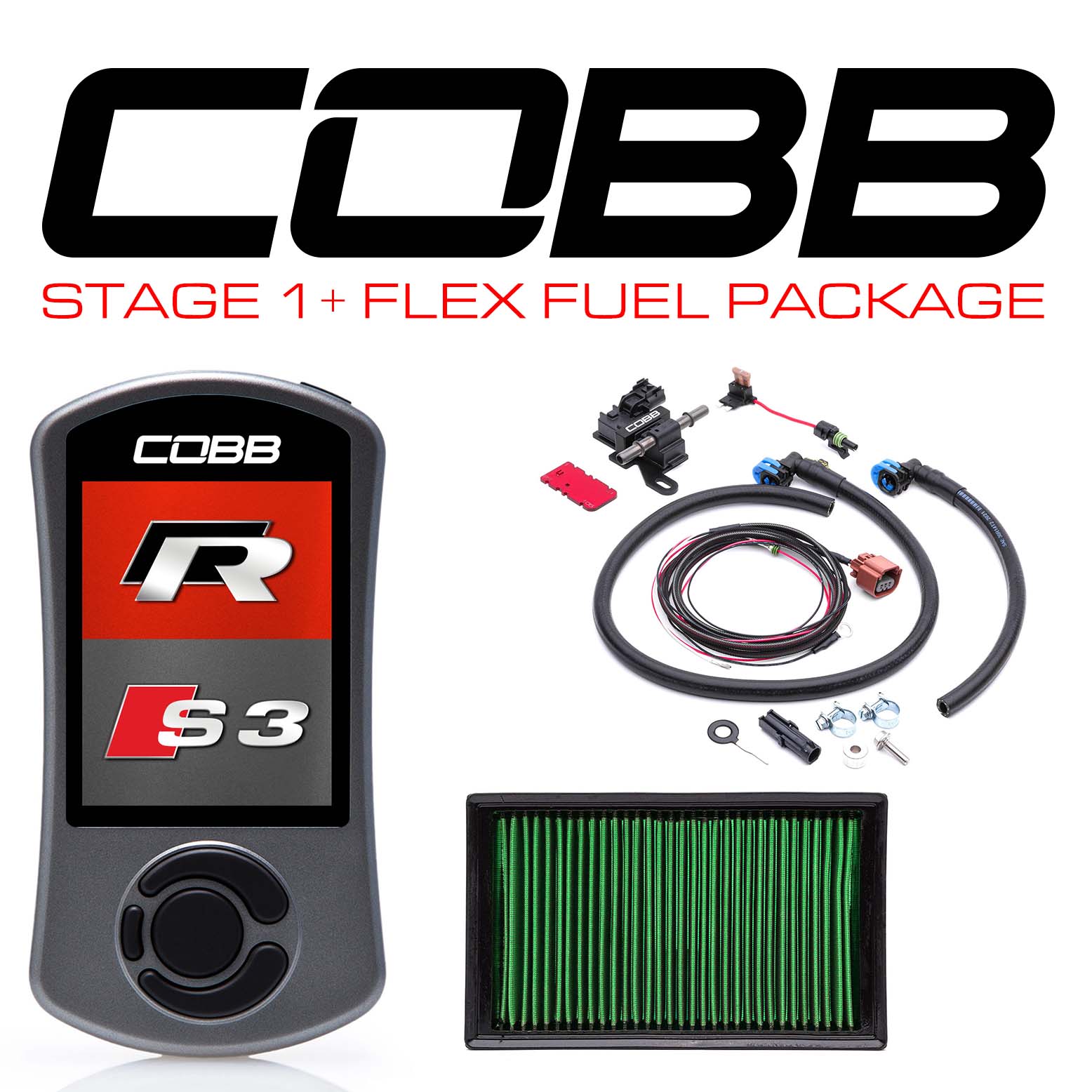 STAGE 1 + FLEX FUEL POWER PACKAGE FOR VOLKSWAGEN (MK7/MK7.5) GOLF R, AUDI S3 (8V)